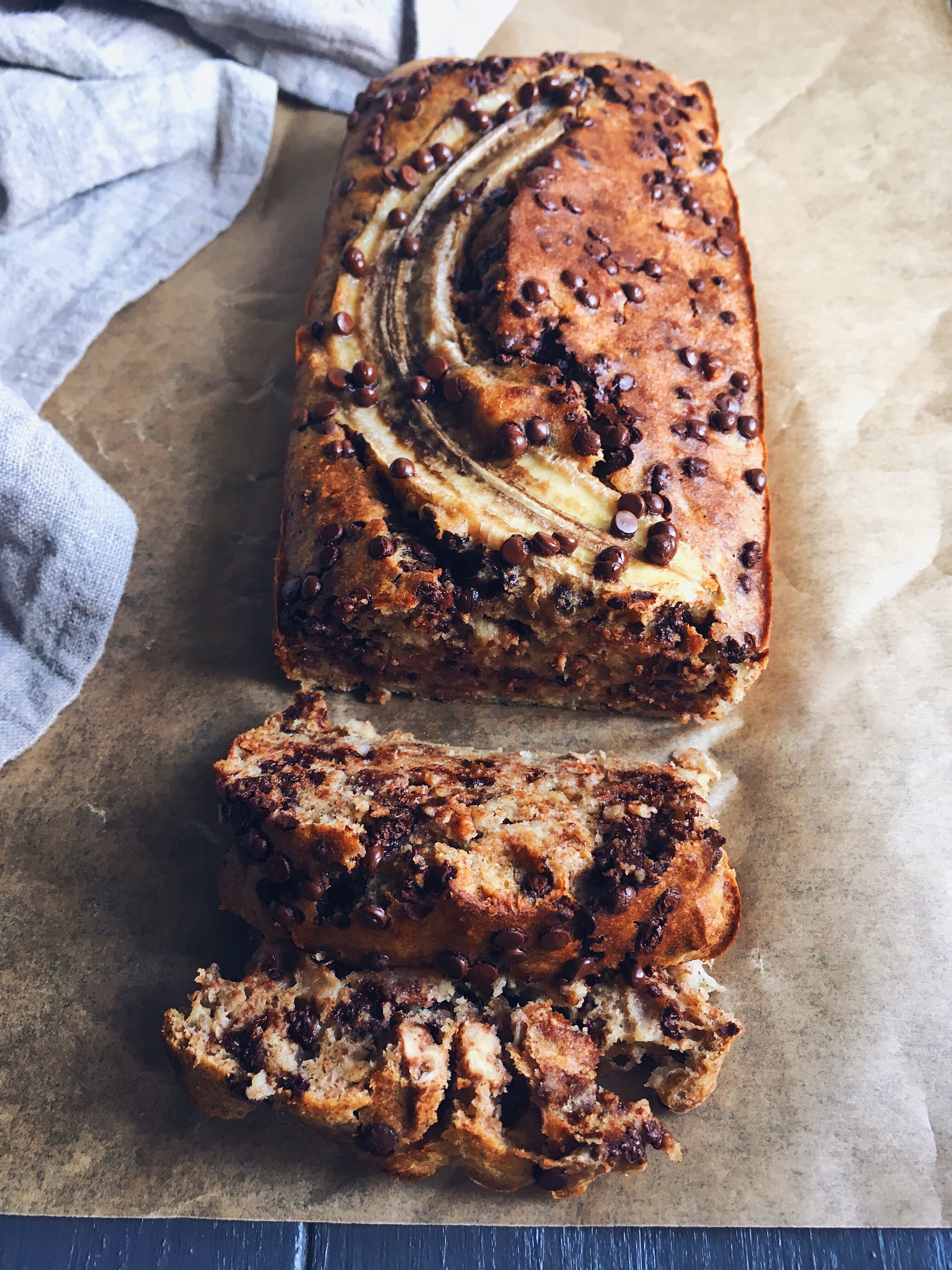 Banana Bread Aux Pépites De Chocolat - Clemfoodie