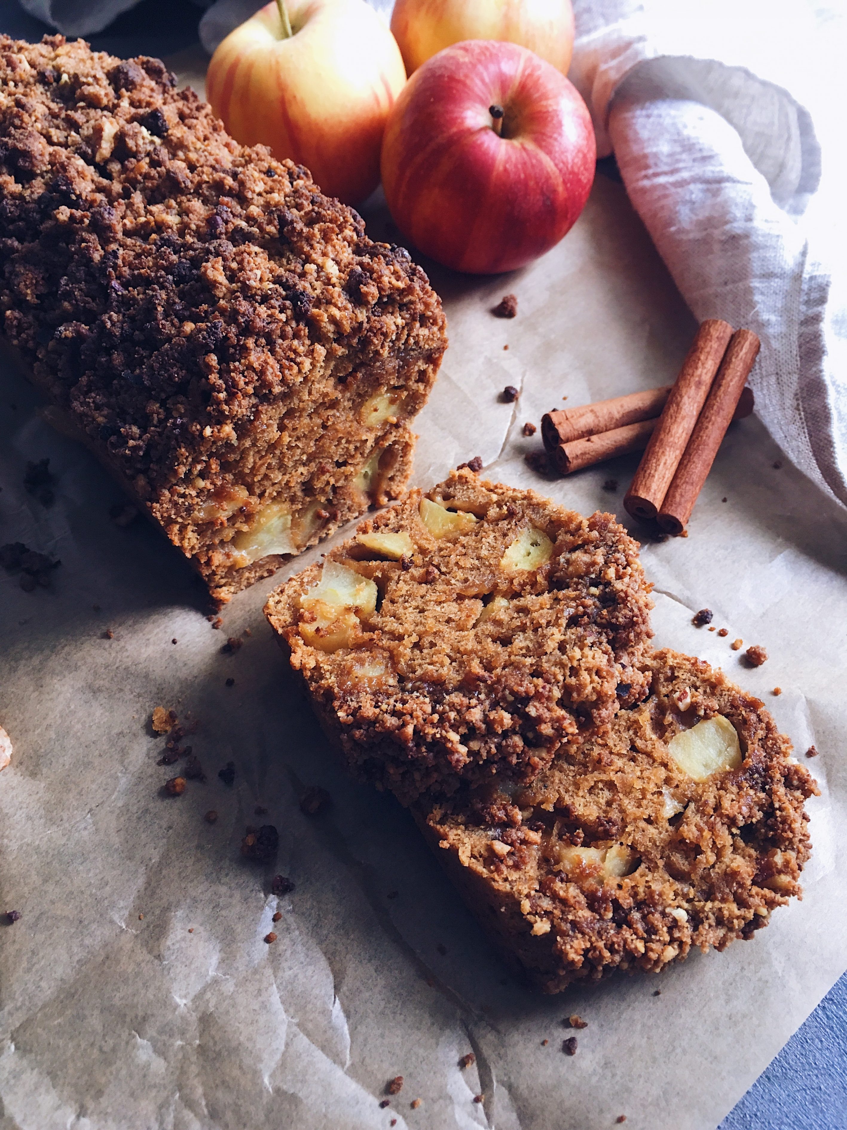 Apple Streusel Bread Clemfoodie