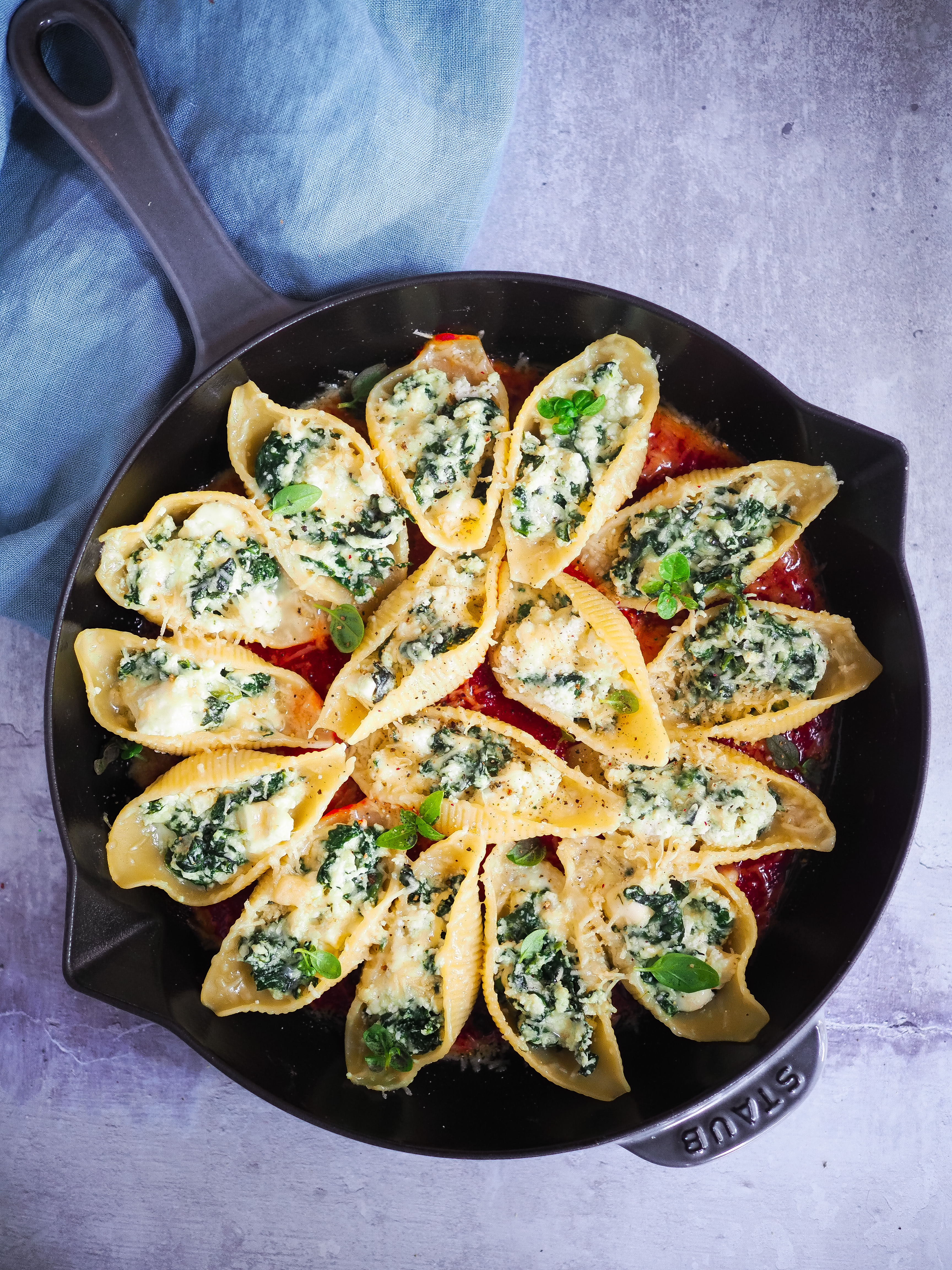 Conchiglioni à La Ricotta Et épinards - Clemfoodie