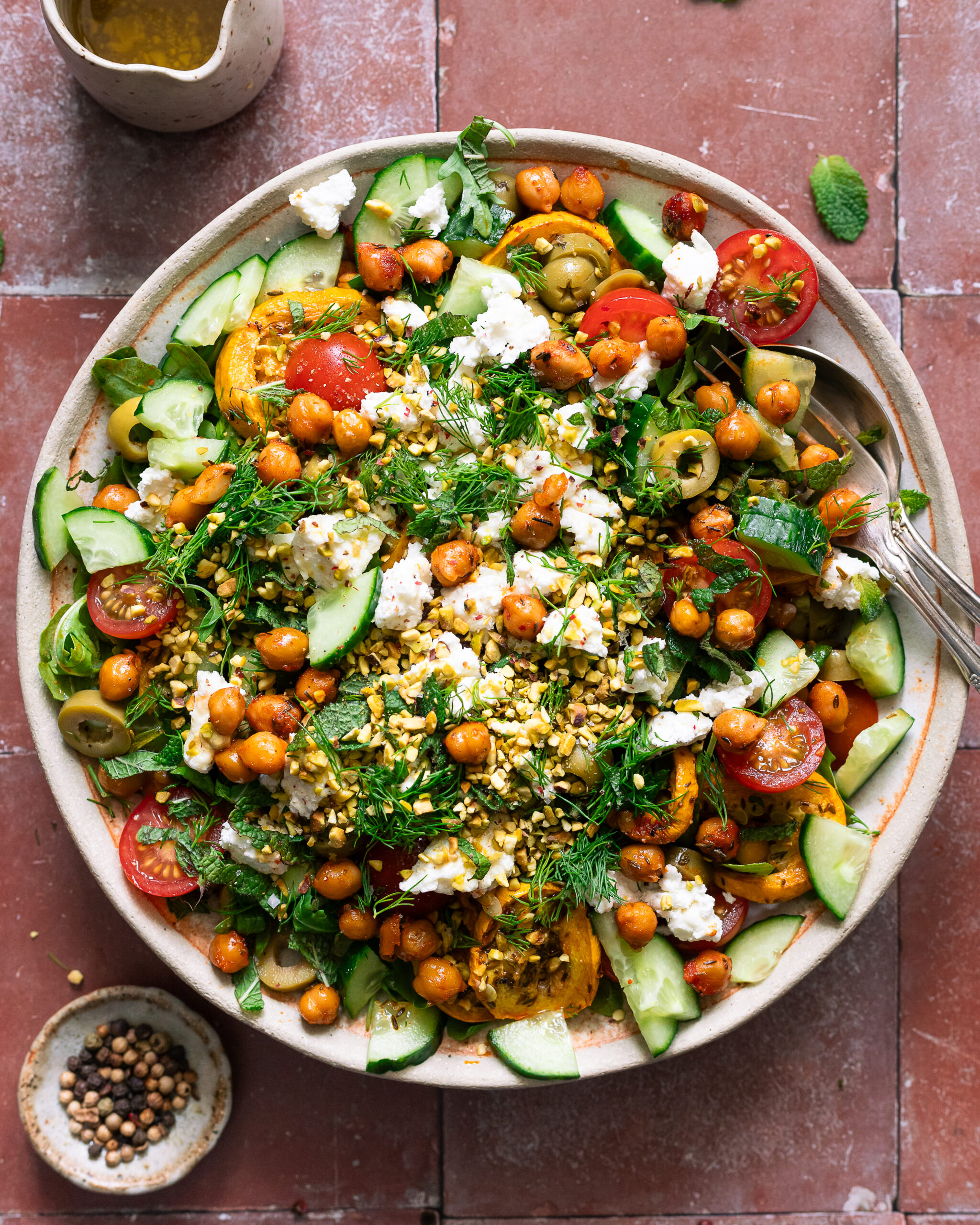 Salade de courgettes et pois chiches grillés-image